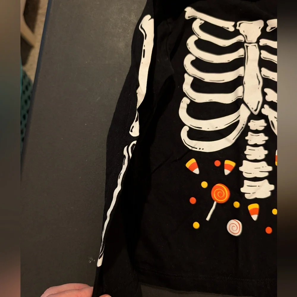 The Children's Place Toddler Boy Glow Candy Skeleton Shirt & Pant Set Size 4T - Picture 3 of 9